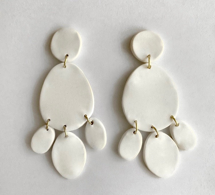 large ivory drop earrings